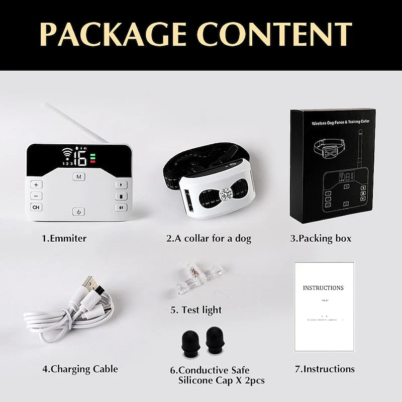 2-in-1 Wireless Dog Fence &amp; Outdoor Training Collar