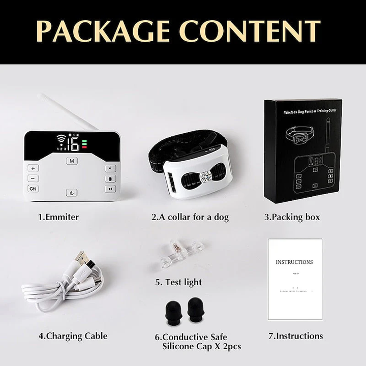 2-in-1 Wireless Dog Fence &amp; Outdoor Training Collar