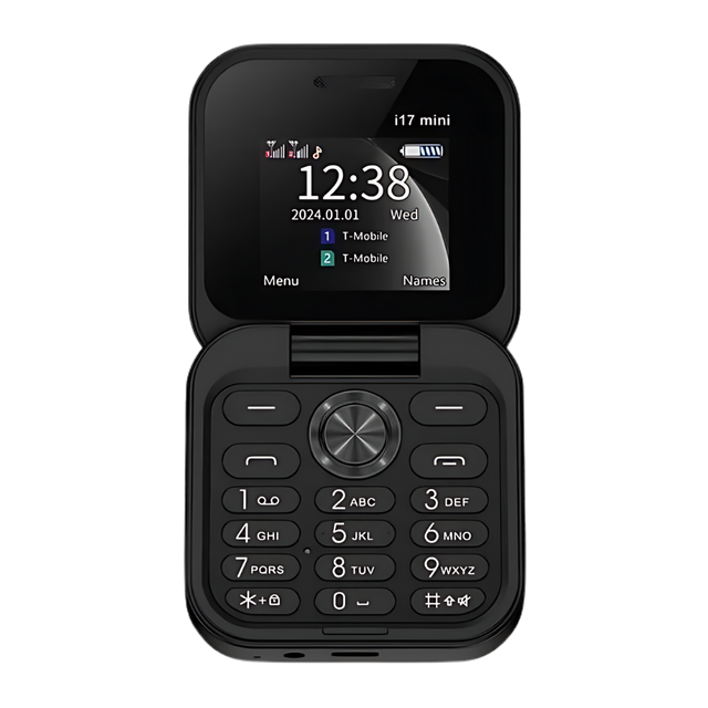 Small foldable mobile phone with dual SIM card