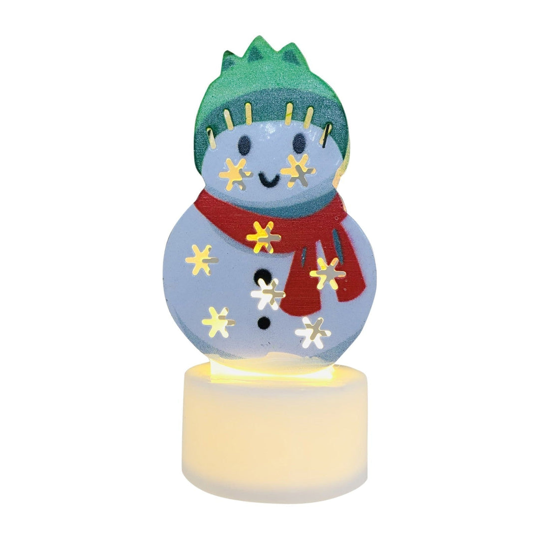 Electronic LED Christmas Candle Lamps - Set of 10 – Adorable Santa, Snowman &amp; Tree Night Lights for Festive Home, Party, &amp; Garden Décor