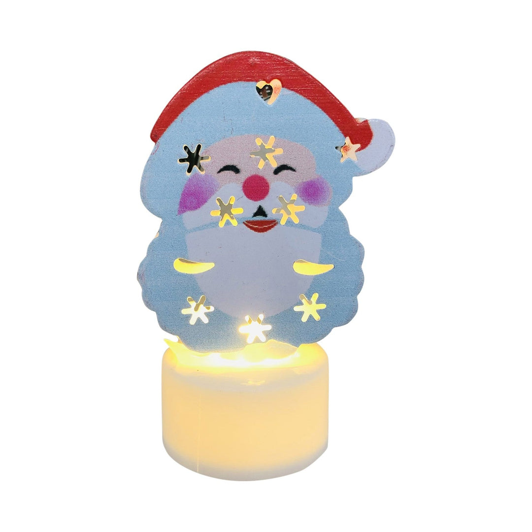 Electronic LED Christmas Candle Lamps - Set of 10 – Adorable Santa, Snowman &amp; Tree Night Lights for Festive Home, Party, &amp; Garden Décor