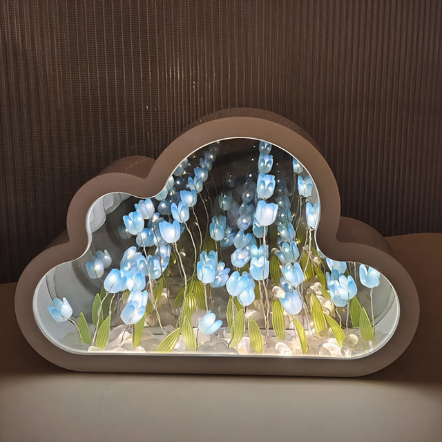 LED Table Lamp Floral Infinity Mirror Light