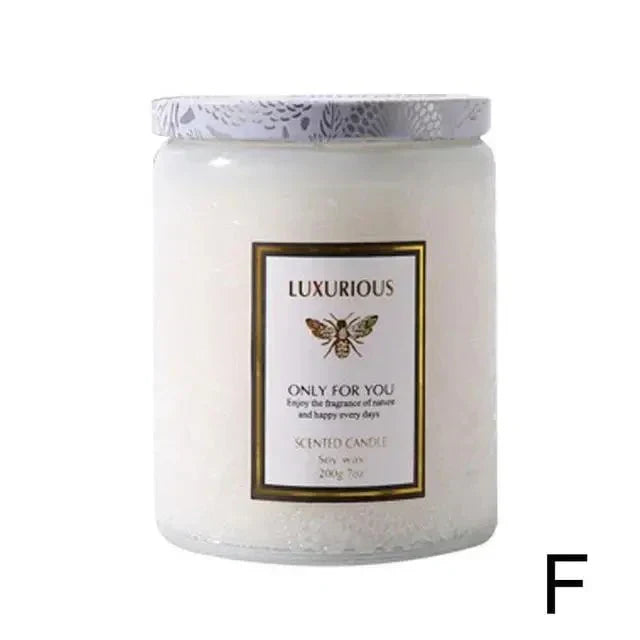 Scented candle glass with essential oils