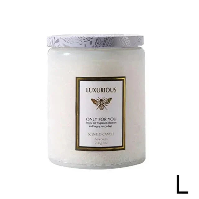 Scented candle glass with essential oils