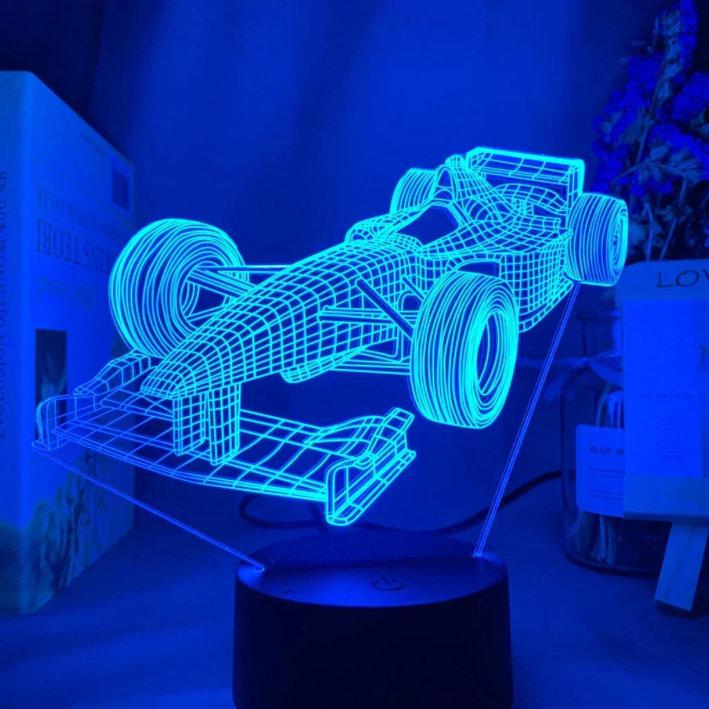 Formula-1-3D-Illusion lamp with color mode