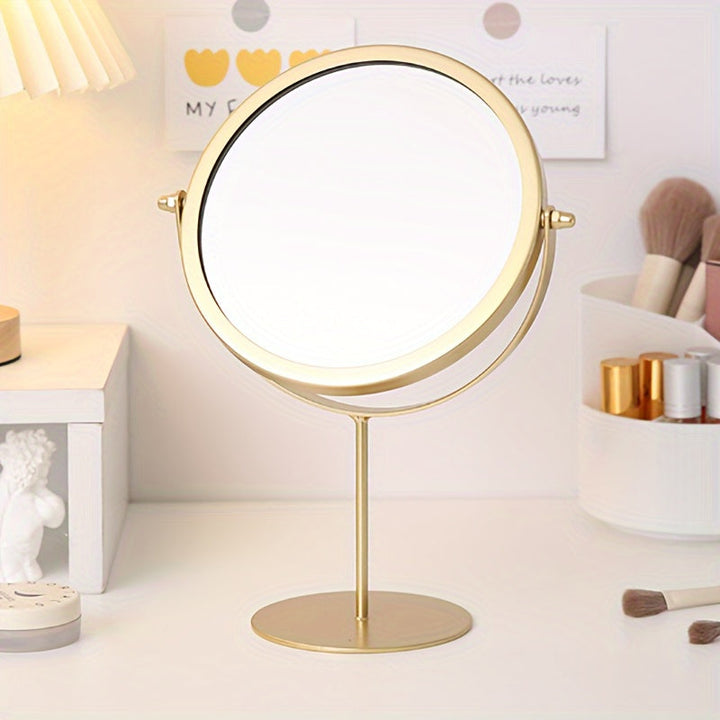 VintageGlow – Adjustable Makeup Mirror with Iron Frame