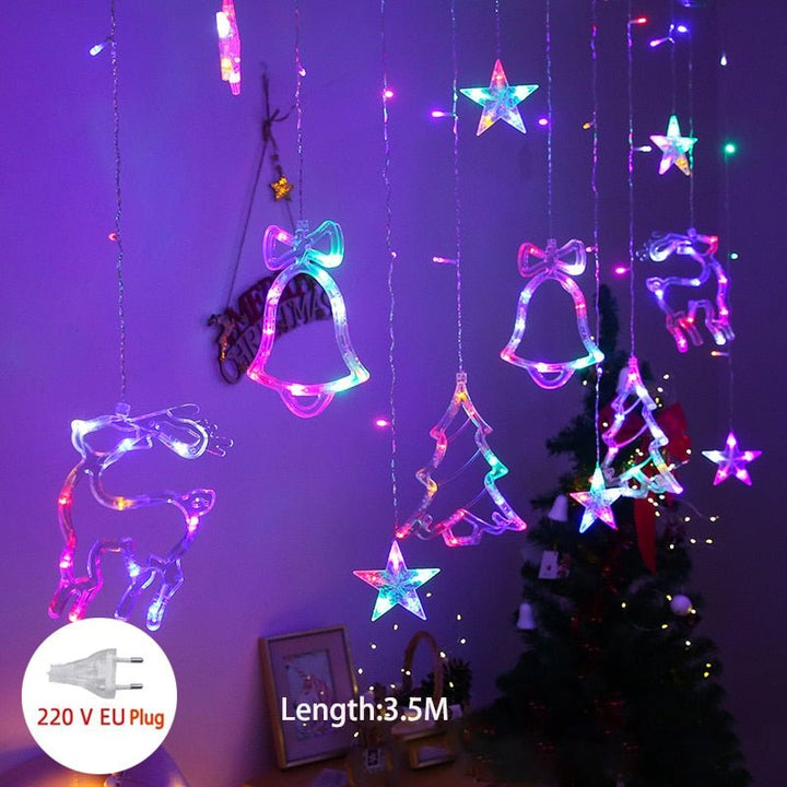 Fairy light string with heart-shaped design