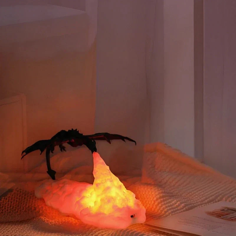 LED Flame Effect Dragon Night Light