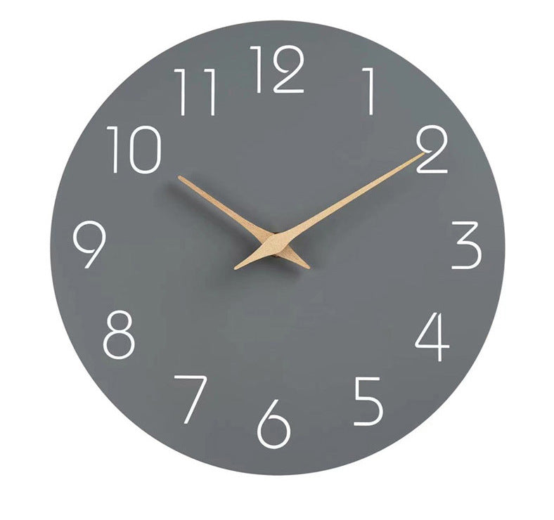 Simple colored Silent Wall Clock 12 Inch