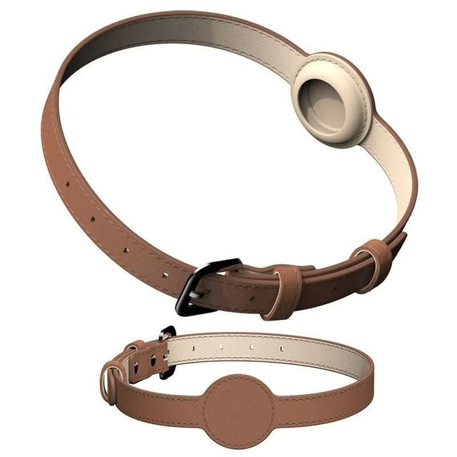 EDOUARD – Elegant dog collar with AirTag holder & weatherproof design