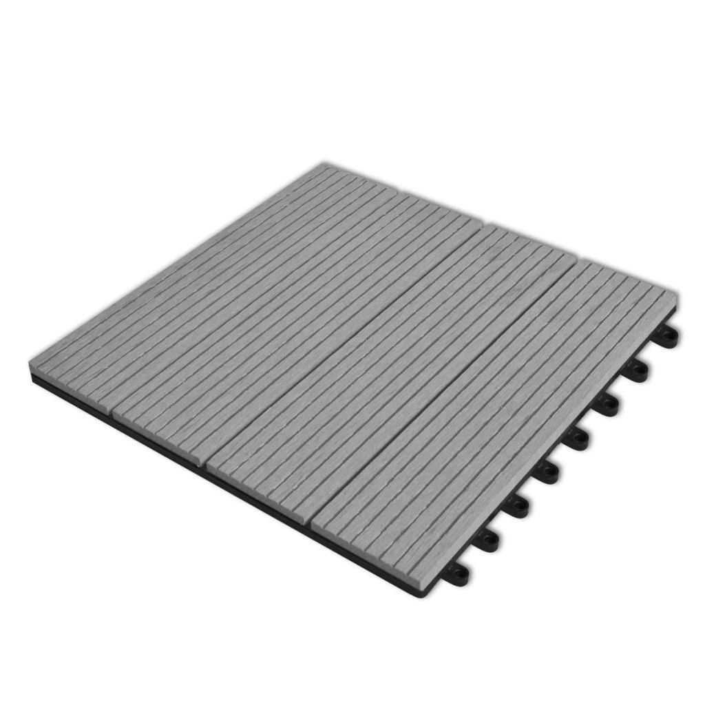 WPC tiles 30x30cm 11pcs 1m2 grey