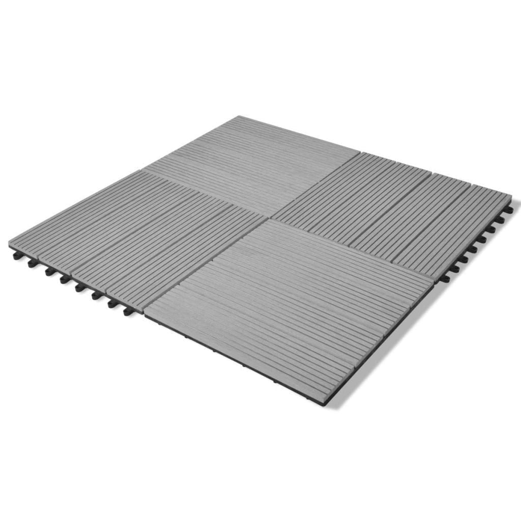 WPC tiles 30x30cm 11pcs 1m2 grey