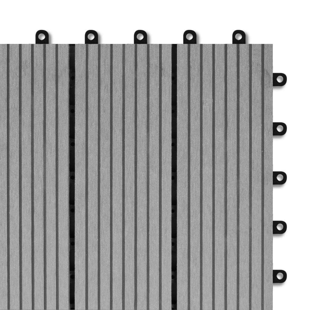 WPC tiles 30x30cm 11pcs 1m2 grey