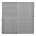 WPC tiles 30x30cm 11pcs 1m2 grey