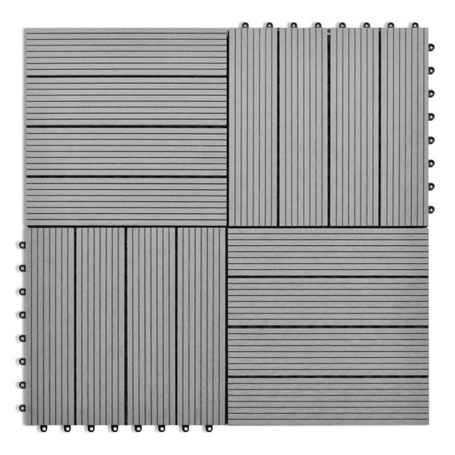 WPC tiles 30x30cm 11pcs 1m2 grey