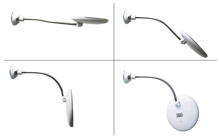 ReflectFlex LED Magnifying Mirror with Flexible Gooseneck | 10x Magnification | Daylight LED | Cosmetic Mirror