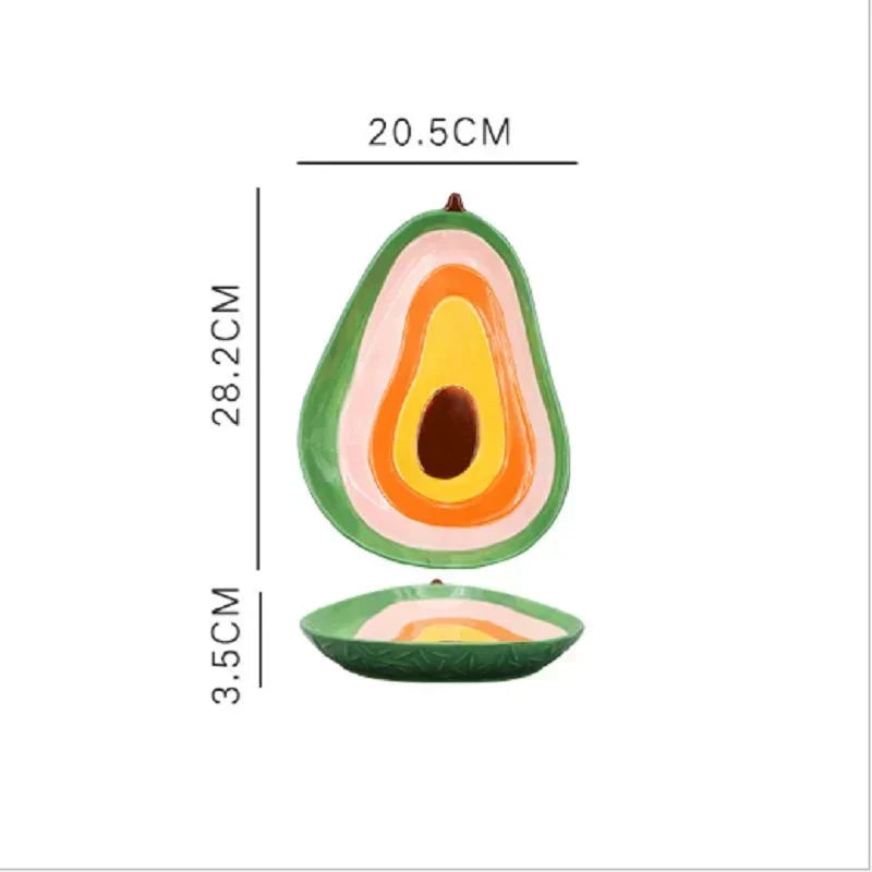 Vegetable Shapes Ceramic Salad Plate