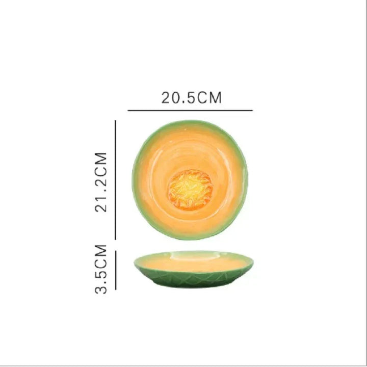 Vegetable Shapes Ceramic Salad Plate