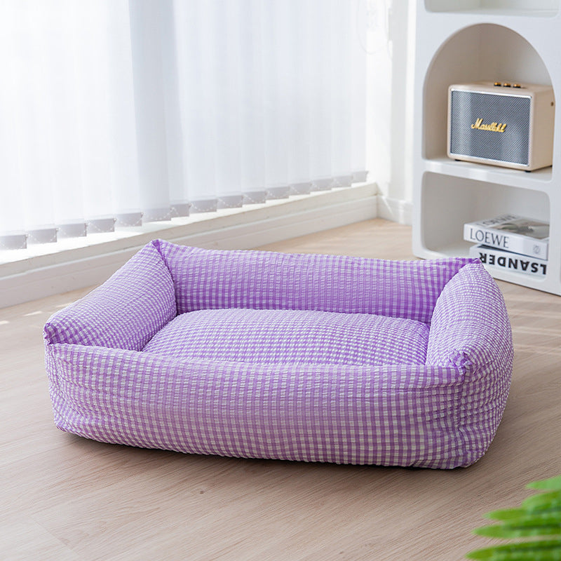 Rectangular washable dog bed breathable pet bed
