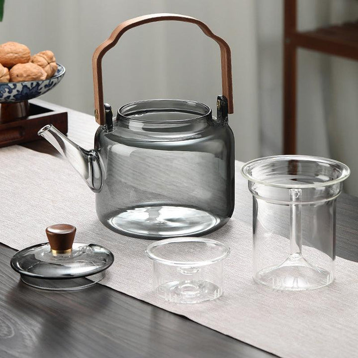 Grijzen Teekanne | Wood &amp; Glass, Tea Maker