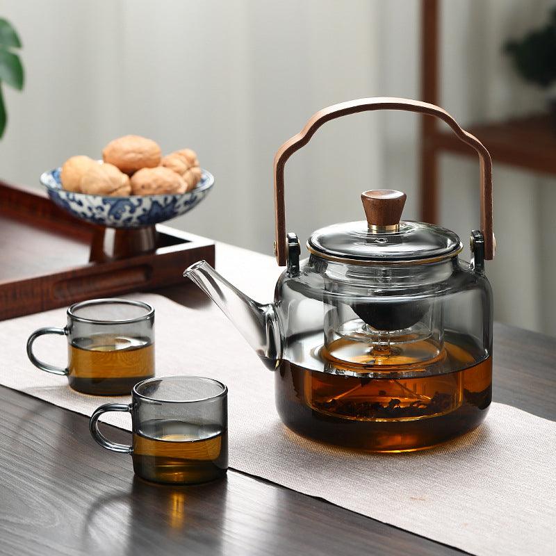 Grijzen Teekanne | Wood &amp; Glass, Tea Maker