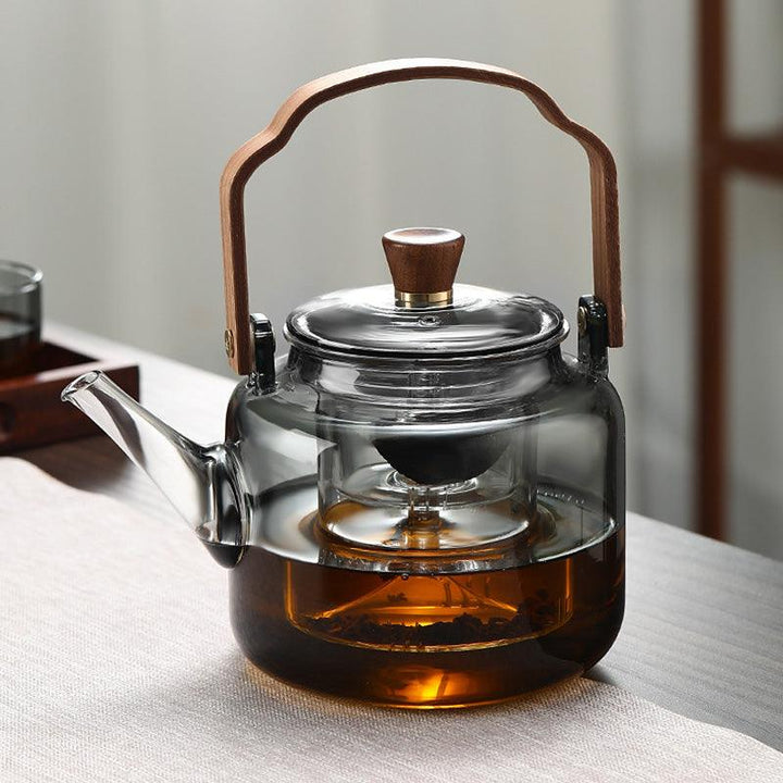 Grijzen Teekanne | Wood &amp; Glass, Tea Maker