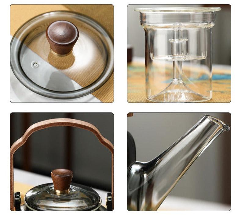 Grijzen Teekanne | Wood &amp; Glass, Tea Maker