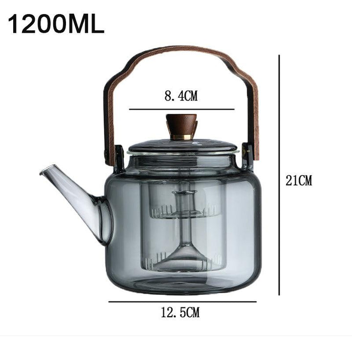Grijzen Teekanne | Wood &amp; Glass, Tea Maker