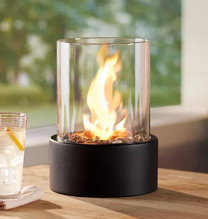 Trendy &amp; Portable Table Fire Lantern - GlowLuxe