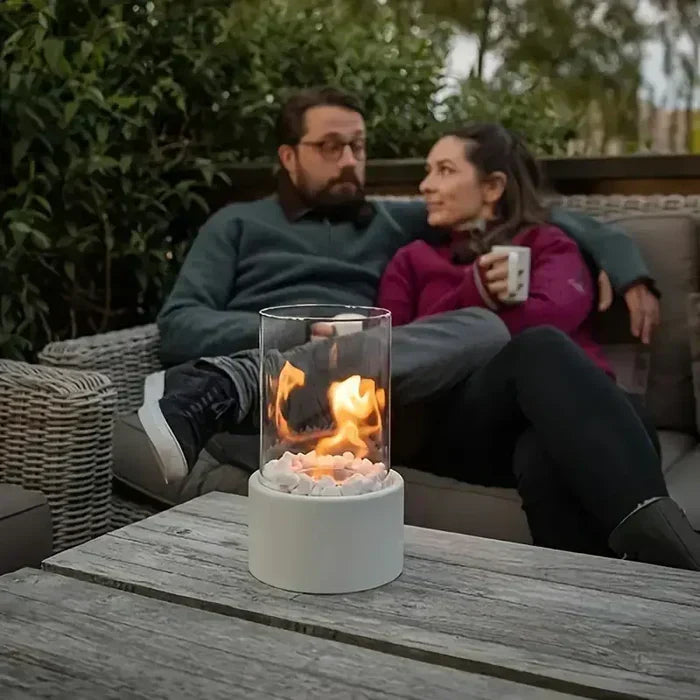 Trendy &amp; Portable Table Fire Lantern - GlowLuxe