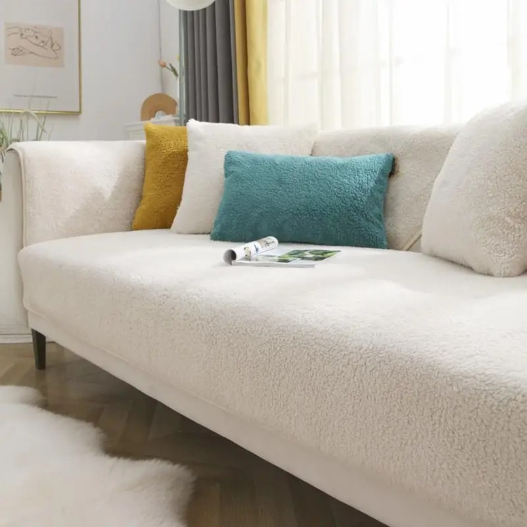 Fleece Sofa Cover Waterproof Non Slip