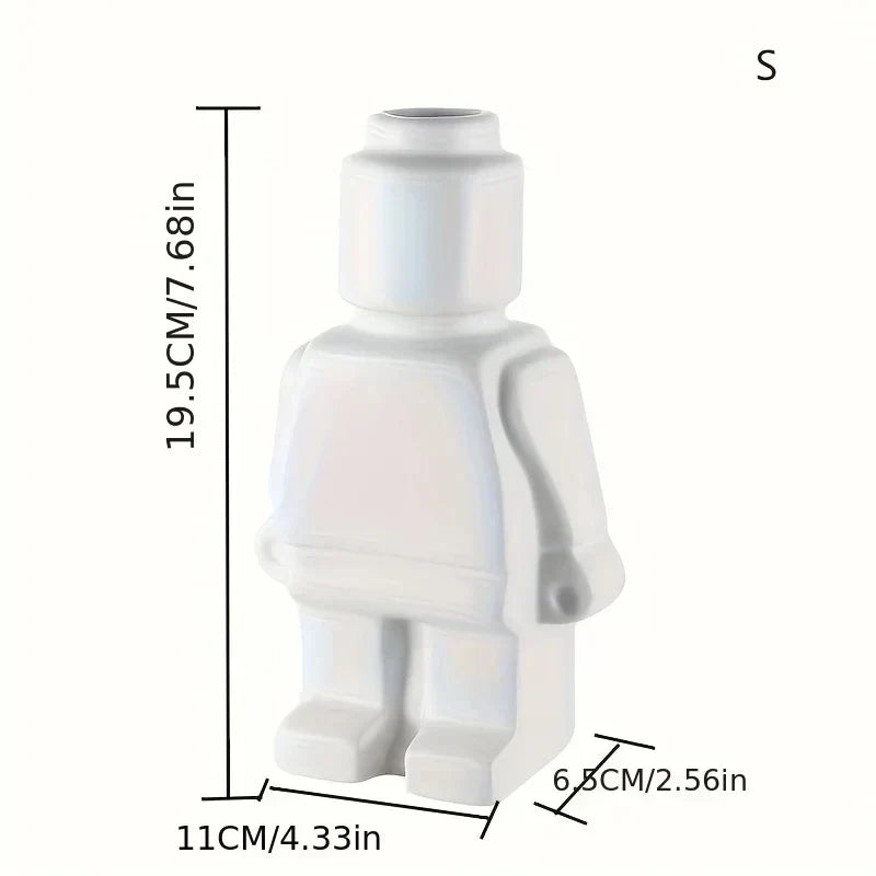 Lego-Vase made of ceramic