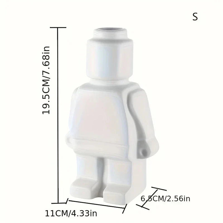Lego-Vase made of ceramic