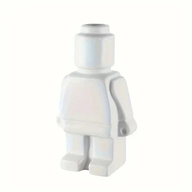 Lego-Vase made of ceramic