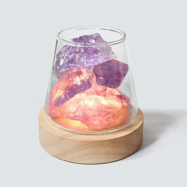 Himalayan Salt Lamp, Crystal Night Light &amp; Essential Oil Diffuser