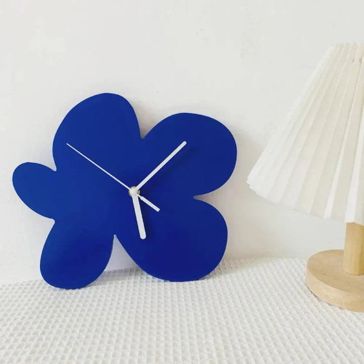 Small Blue Geometric Wall Clock