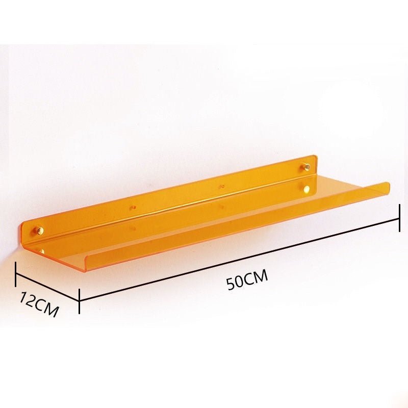 Invisible colored wall-mounted floating shelves
