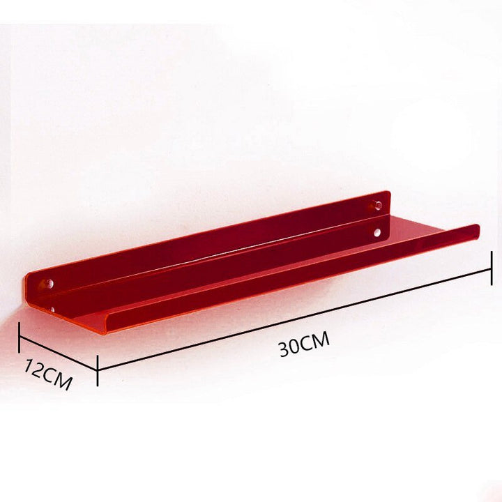 Invisible colored wall-mounted floating shelves