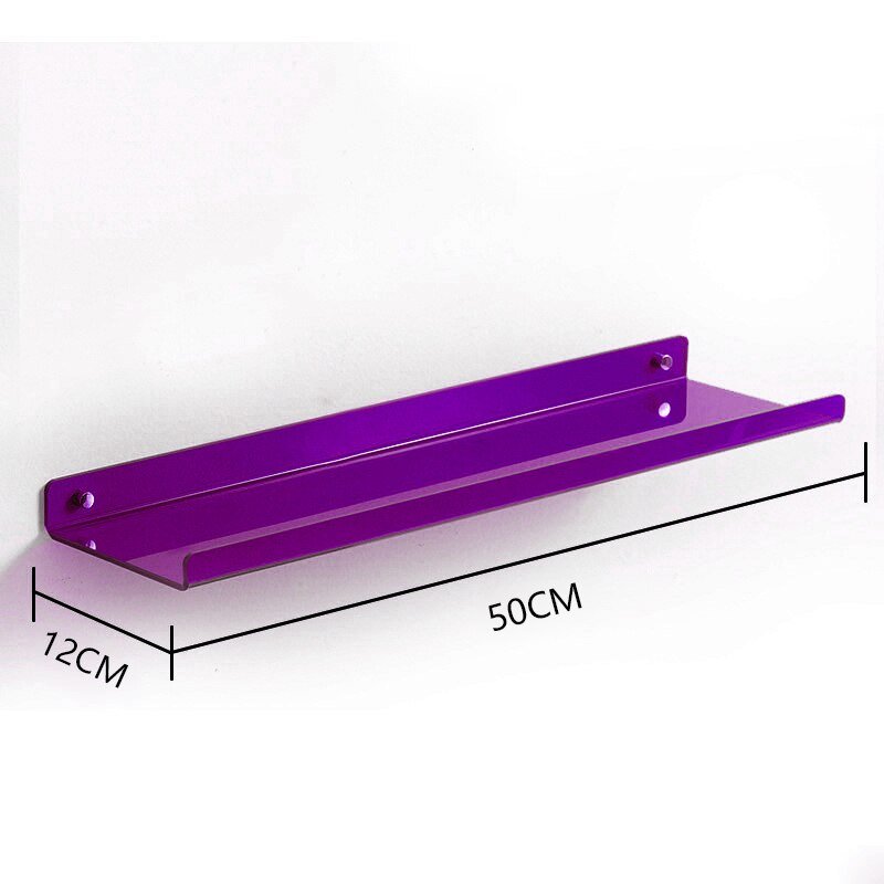 Invisible colored wall-mounted floating shelves