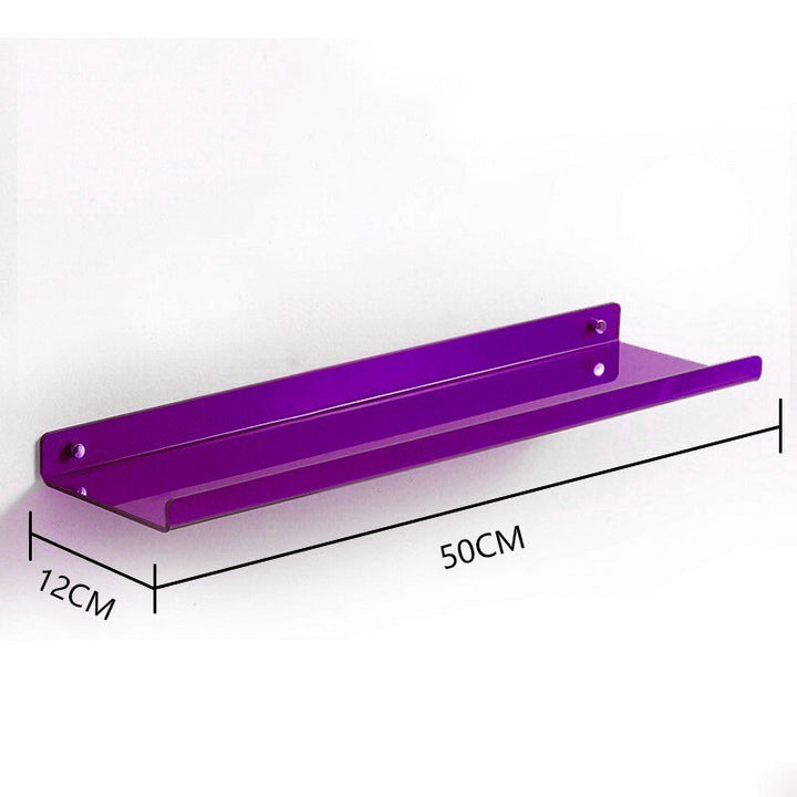 Invisible colored wall-mounted floating shelves