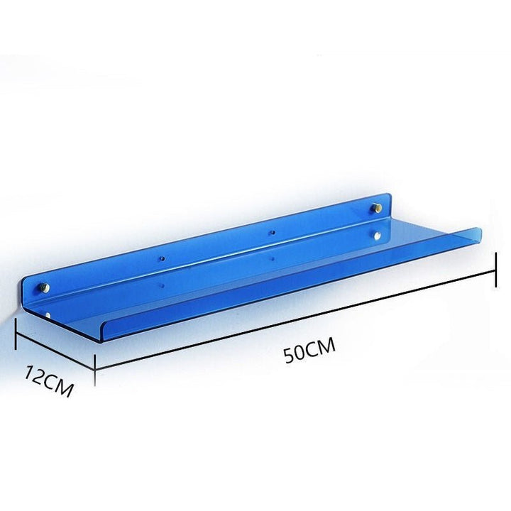 Invisible colored wall-mounted floating shelves