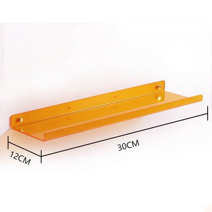 Invisible colored wall-mounted floating shelves