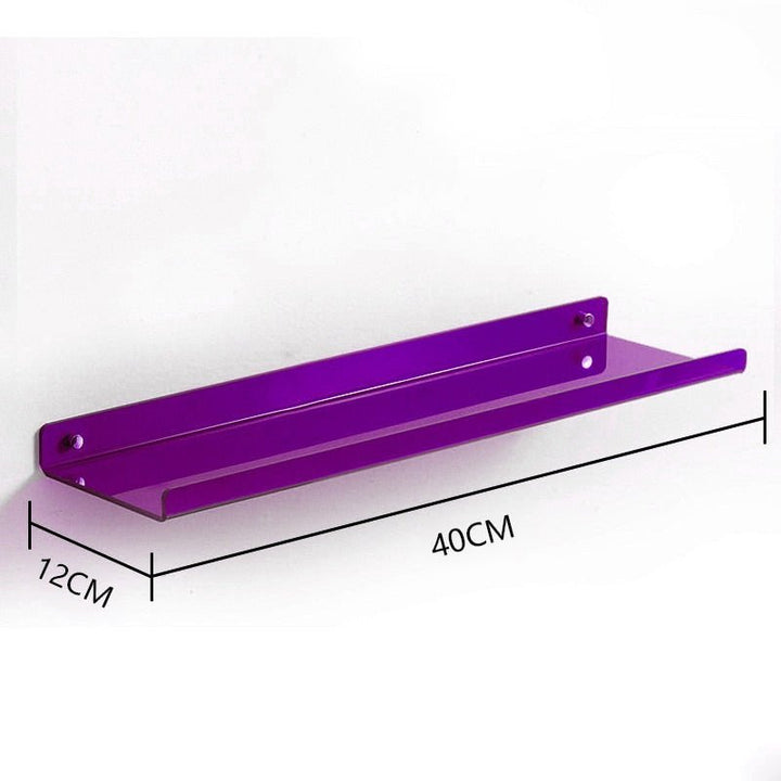 Invisible colored wall-mounted floating shelves