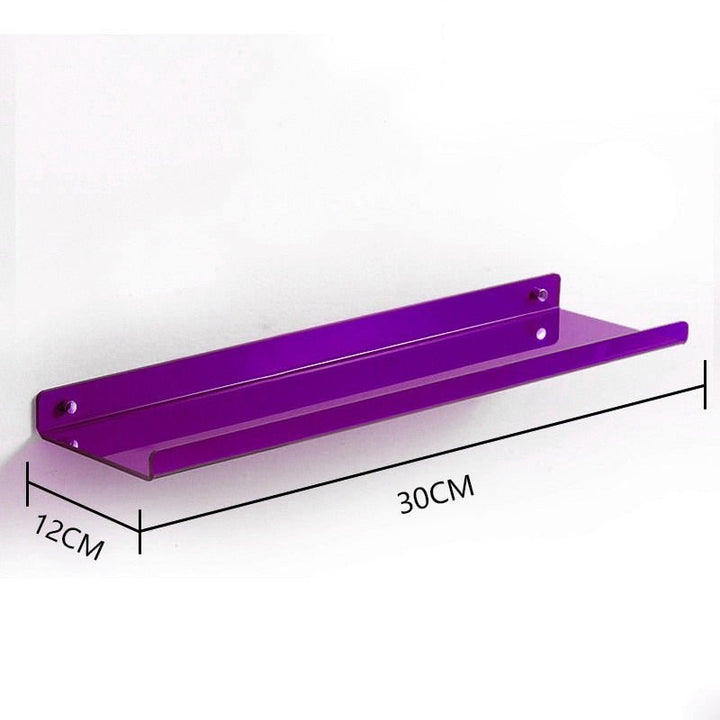 Invisible colored wall-mounted floating shelves