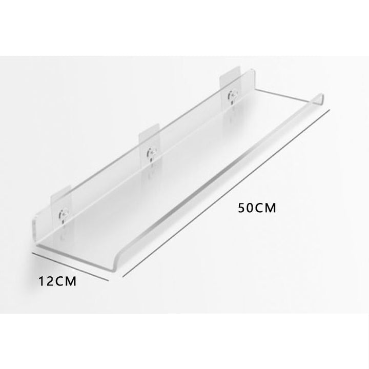 Invisible colored wall-mounted floating shelves