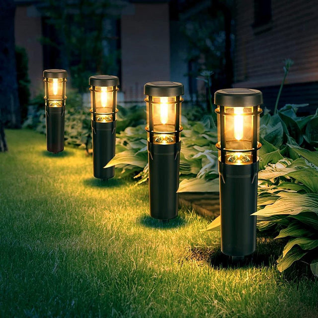 Solar path lights, solar outdoor lights up to 14 hrs. Outdoor waterproof, IP65 waterproof solar garden lights for paths walkways