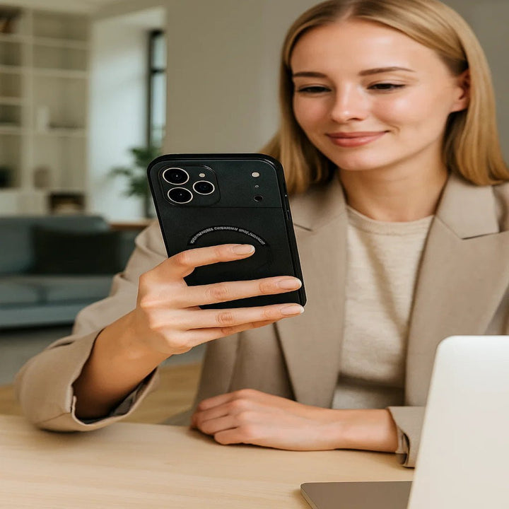 LUXEGUARD – Premium Leather Phone Case with MagSafe for iPhone
