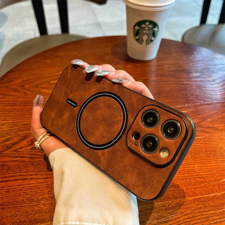 Leather Magnetic Protective Phone Case
