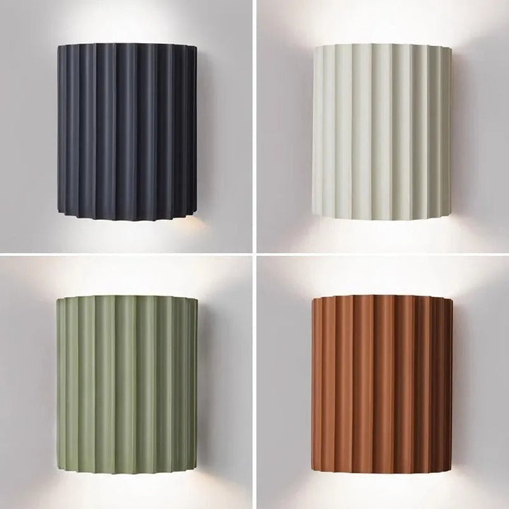 Minimalist Groove Wall Lamp | Resin, Up and Down