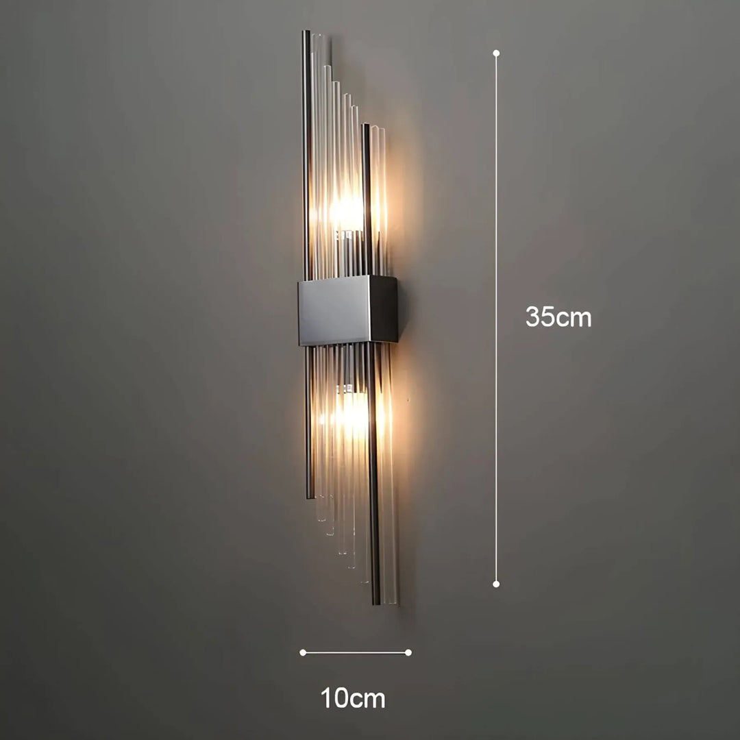 Wall lamp with crystal decoration